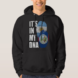 Belizisches und argentinisches Mix-DNA-Flaggengebi Hoodie
