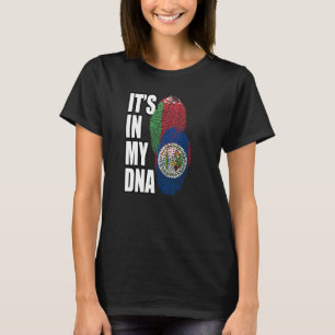 Belizisches und belarussisches Misch-DNA-Flaggenge T-Shirt