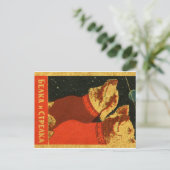Belka und Strelka Postkarte (Stehend Vorderseite)