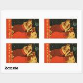 Belka und Strelka Rechteckiger Aufkleber (Blatt)