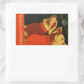 Belka und Strelka Rechteckiger Aufkleber (Tasche)