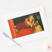 Belka und Strelka Rechteckiger Aufkleber (Umschlag)