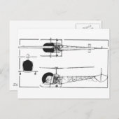 Bell 47 Hubschrauber Postkarte (Vorne/Hinten)