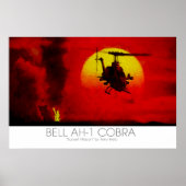 Bell AH-1 Cobra Attack Helicopter surreal Szene Poster (Vorne)