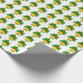 Bell and Holly Wrapping Paper Geschenkpapier (Ecke)