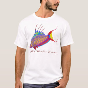 Bell Blitzgeberwrasse-Riff-Fisch-T - Shirt