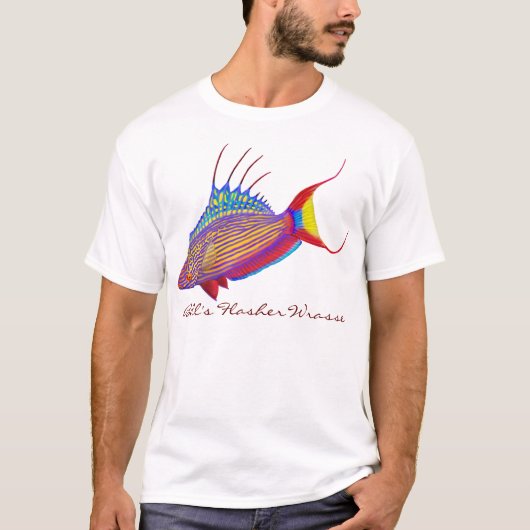 Bell Blitzgeberwrasse-Riff-Fisch-T - Shirt (Vorderseite)