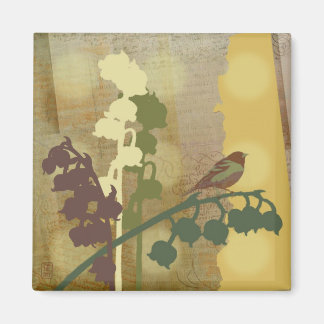 Bell Blume Bird Design Magnet