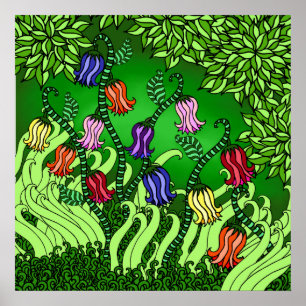 Bell-Blumen-Plakat Poster
