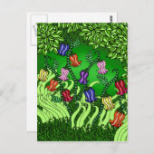 Bell-Blumen-Postkarte Postkarte (Vorne/Hinten)