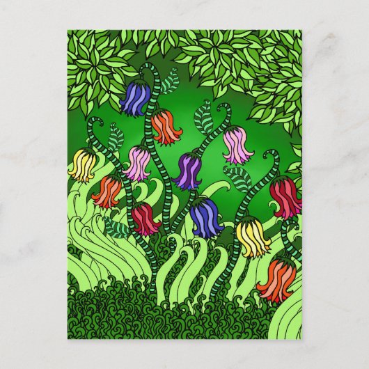 Bell-Blumen-Postkarte Postkarte (Vorderseite)