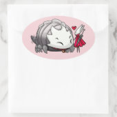 Bell Buddies Ovaler Aufkleber (Tasche)