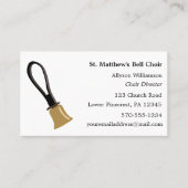 Bell Choir Handbell Musikinstrument Visitenkarte (Vorderseite)