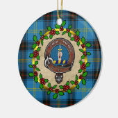 Bell Clan Abzeichen & Tartan Personalisierte Weihn Keramik Ornament (Links)