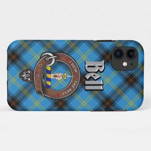 Bell Clan Abzeichen & Tartan Phone Case (Rückseite (Horizontal))