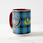 Bell Clan Abzeichen & Tartan Tasse (Vorderseite Links)