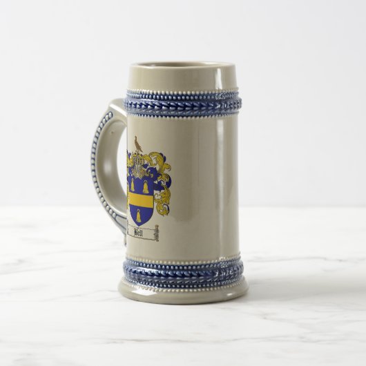 Bell Coat of Arms Beer Stein Bierglas (Vorderseite Links)