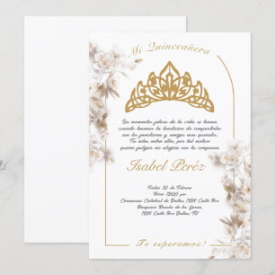 Bell Frame Quinceañera Einladung Spanisch