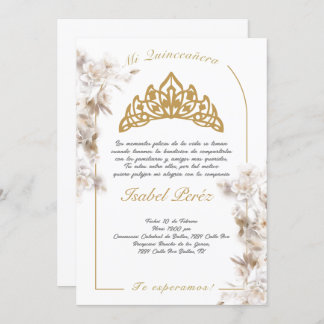 Bell Frame Quinceañera Einladung Spanisch