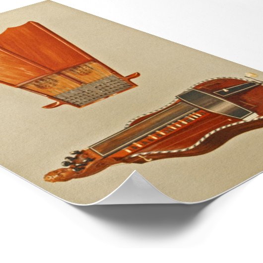 Bell Harp, Hurdy Gurdy Poster (Ecke)