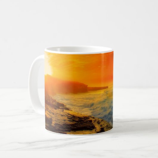 Bell island sunset mug kaffeetasse (Vorderseite Links)