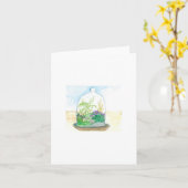 Bell Jar Terrarium Blank Karte (Gelbe Blume)