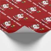 Bell-Klingeln schwarzer Weihnachtsmann Geschenkpapier (Ecke)