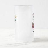 Bell-Klingeln schwarzer Weihnachtsmann Mattglas Bierglas (Mittel)