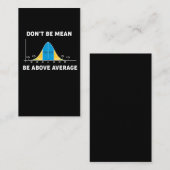 Bell-Kurven-Statistik-Spaß-mathematisches Geschenk Visitenkarte (Vorne/Hinten)