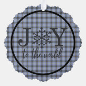 Bell of Borders Scottish Tartan Weihnachten Ornament Karte (Rückseite)