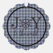 Bell of Borders Scottish Tartan Weihnachten Ornament Karte (Vorderseite)