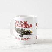 Bell P-39 Airacobra | WW2 Plane Kaffeetasse (Vorderseite Links)