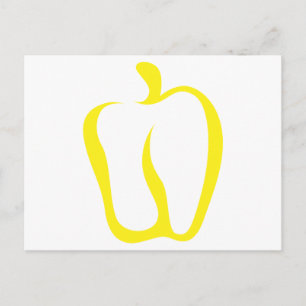 Bell Pepper Gemüsesymbol Postkarte