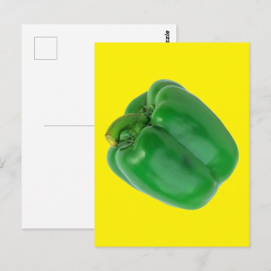 BELL PEPPER (GRÜNE) POSTKARTE (Vorne/Hinten)
