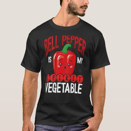 Bell Pepper Is My Spirit Vegetable Backprint Veget T-Shirt (Vorderseite)
