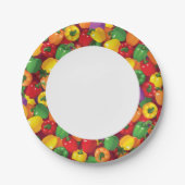 Bell Pepper-Muster Pappteller (Vorderseite)