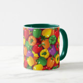 Bell Pepper-Muster Tasse (VorderseiteRechts)