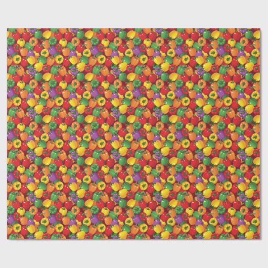 Bell Pepper Pattern Geschenkpapier (Flach)