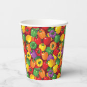Bell Pepper Pattern Pappbecher (Rückseite)