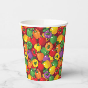 Bell Pepper Pattern Pappbecher