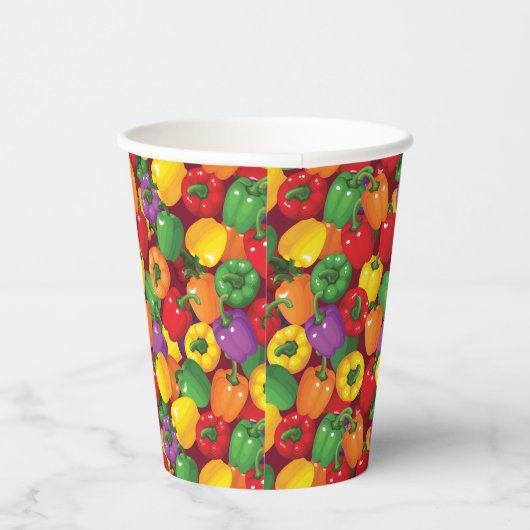 Bell Pepper Pattern Pappbecher (Rechts)
