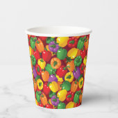 Bell Pepper Pattern Pappbecher (Vorderseite)