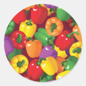 Bell Pepper Pattern Runder Aufkleber (Vorderseite)
