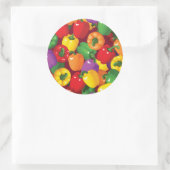 Bell Pepper Pattern Runder Aufkleber (Tasche)