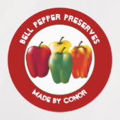 Bell Pepper Preserve Etiketten (Design 2)