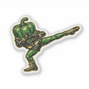 Bell Pepper Savate — Vintage Retro Französischer K Aufkleber