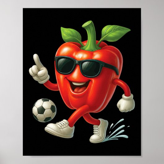 Bell Pepper Soccer  Poster (Vorne)