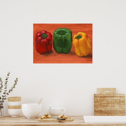 Bell Pepper Trio Poster (Küche)
