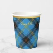 Bell Personalisiert Tartan Christmas Pappbecher (Rückseite)