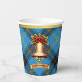 Bell Personalisiert Tartan Christmas Pappbecher (Vorderseite)